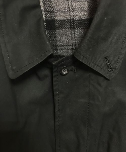 wonderland（ワンダーランド）wonderland (ワンダーランド) ライナー付き切替ステンカラーコート グレー×ブラック サイズ:SIZE2の古着・服飾アイテム