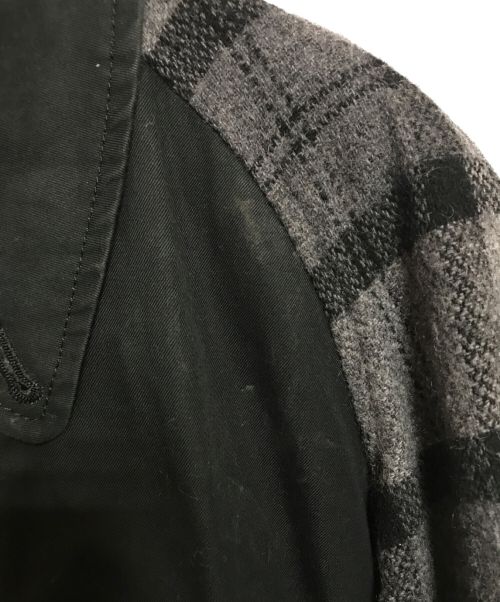 wonderland（ワンダーランド）wonderland (ワンダーランド) ライナー付き切替ステンカラーコート グレー×ブラック サイズ:SIZE2の古着・服飾アイテム