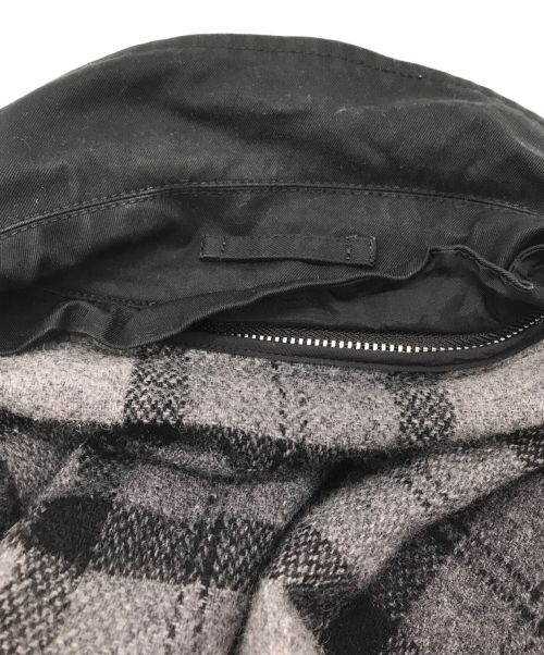 wonderland（ワンダーランド）wonderland (ワンダーランド) ライナー付き切替ステンカラーコート グレー×ブラック サイズ:SIZE2の古着・服飾アイテム