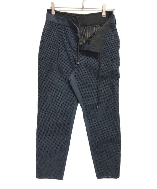 sacai（サカイ）sacai (サカイ) Drawcode Waist Trouser ネイビー サイズ:2（下記参照）の古着・服飾アイテム