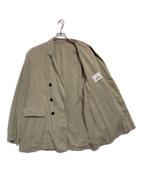 MYTHINKS（マイシンクス）MYTHINKS (マイシンクス) テンセルダブルジャケット ベージュ サイズ:Sの古着・服飾アイテム