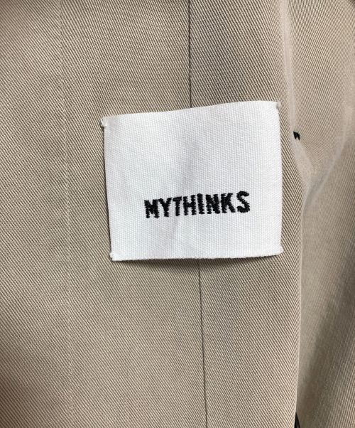MYTHINKS（マイシンクス）MYTHINKS (マイシンクス) テンセルダブルジャケット ベージュ サイズ:Sの古着・服飾アイテム