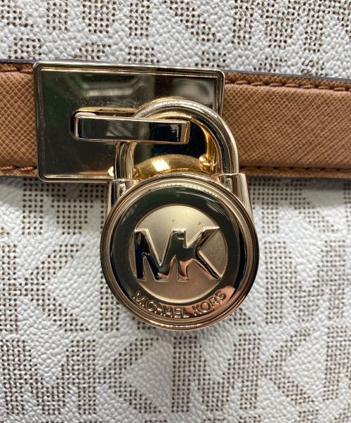 MICHAEL KORS（マイケル・コース）MICHAEL KORS (マイケルコース) ハミルトン モノグラム クロスボディ ホワイトの古着・服飾アイテム