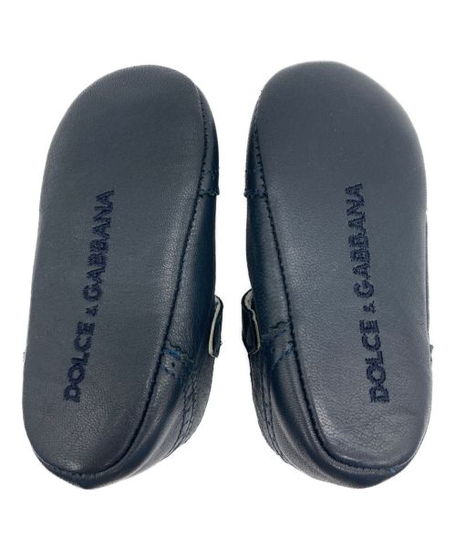 DOLCE & GABBANA（ドルチェ＆ガッバーナ）DOLCE & GABBANA (ドルチェ＆ガッバーナ) レザーシューズ ネイビー サイズ:20(12cm)の古着・服飾アイテム