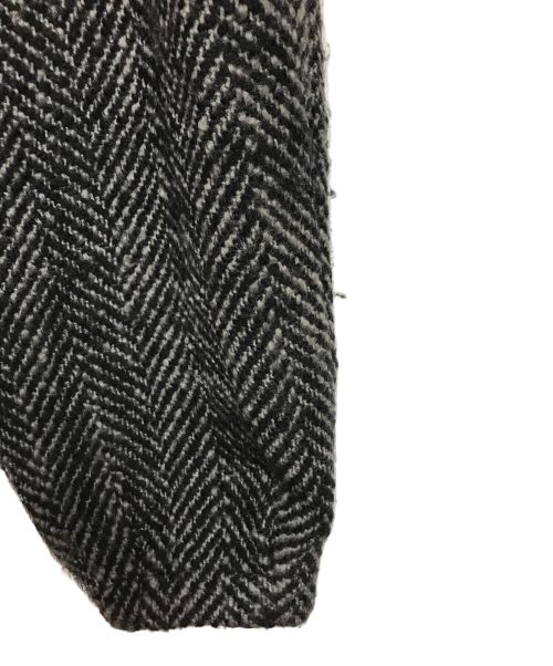 BASISBROEK（バージスブルック）BASISBROEK (バージスブルック) ウールロービングツイードロングエッグパンツ ブラック サイズ:SIZE 1の古着・服飾アイテム