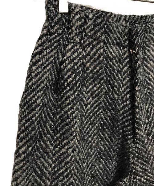 BASISBROEK（バージスブルック）BASISBROEK (バージスブルック) ウールロービングツイードロングエッグパンツ ブラック サイズ:SIZE 1の古着・服飾アイテム