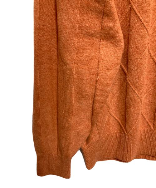 Aquascutum（アクアスキュータム）Aquascutum (アクアスキュータム) カシミヤブレンドクルーネックニット オレンジ サイズ:下記参照の古着・服飾アイテム
