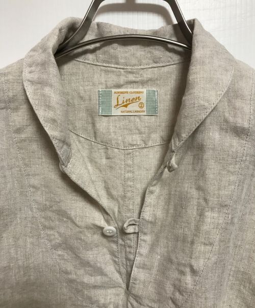 NATURAL LAUNDRY（ナチュラルランドリー）NATURAL LAUNDRY (ナチュラルランドリー) 60リネン マリンワイドプルオーバー ベージュ サイズ:2の古着・服飾アイテム