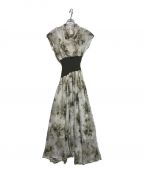 FRAY IDフレイ アイディー）の古着「エストリブドッキングプリントワンピース」｜アイボリー