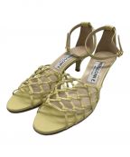 NEBULONIEネブローニ）の古着「メッシュアンクルストラップサンダル」｜イエロー