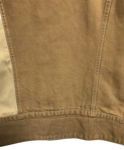 LEVI'S REDLOOP（リーバイスレッドループ）LEVI'S REDLOOP (リーバイスレッドループ) 再構築トラッカージャケット ベージュ×インディゴ サイズ:Mの古着・服飾アイテム