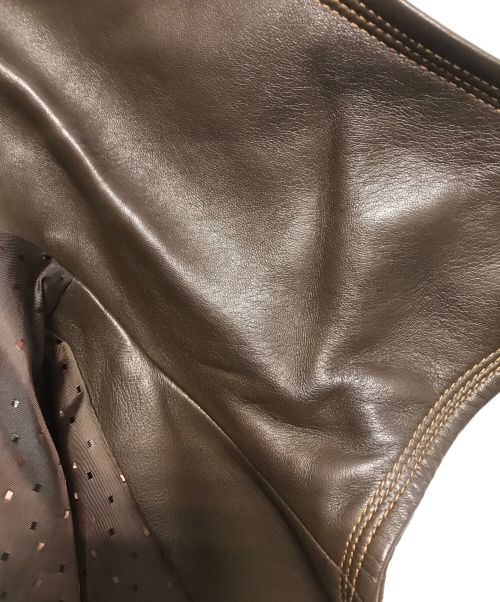 NORTH BEACH LEATHER（ノースビーチレザー）NORTH BEACH LEATHER (ノースビーチレザー) レザーコート ブラウン サイズ:Mの古着・服飾アイテム
