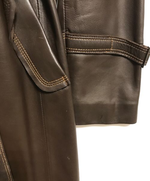 NORTH BEACH LEATHER（ノースビーチレザー）NORTH BEACH LEATHER (ノースビーチレザー) レザーコート ブラウン サイズ:Mの古着・服飾アイテム