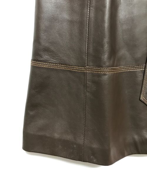 NORTH BEACH LEATHER（ノースビーチレザー）NORTH BEACH LEATHER (ノースビーチレザー) レザーコート ブラウン サイズ:Mの古着・服飾アイテム