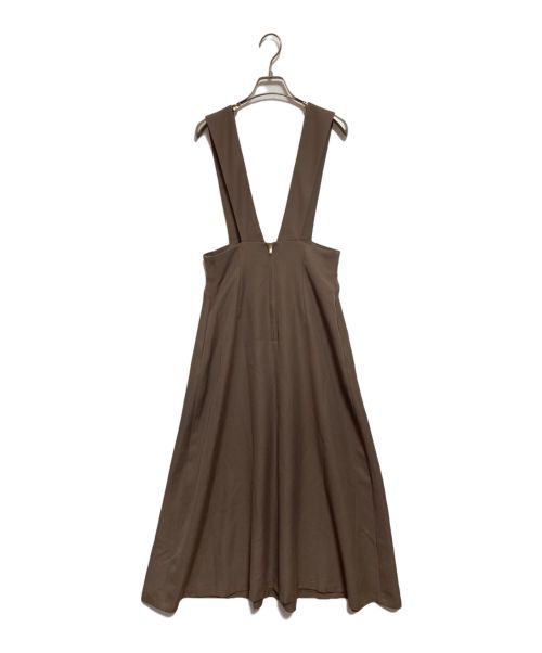 Spick and Span Noble（スピックアンドスパンノーブル）Spick and Span Noble (スピックアンドスパンノーブル) サロペットAラインスカート ブラウン サイズ:SIZE 38の古着・服飾アイテム