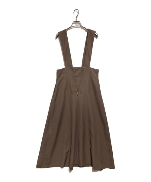 Spick and Span Noble（スピックアンドスパンノーブル）Spick and Span Noble (スピックアンドスパンノーブル) サロペットAラインスカート ブラウン サイズ:SIZE 38の古着・服飾アイテム