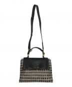 LORISTELLAロリステッラ）の古着「2WAYショルダーカラフィアバッグ」｜ベージュ