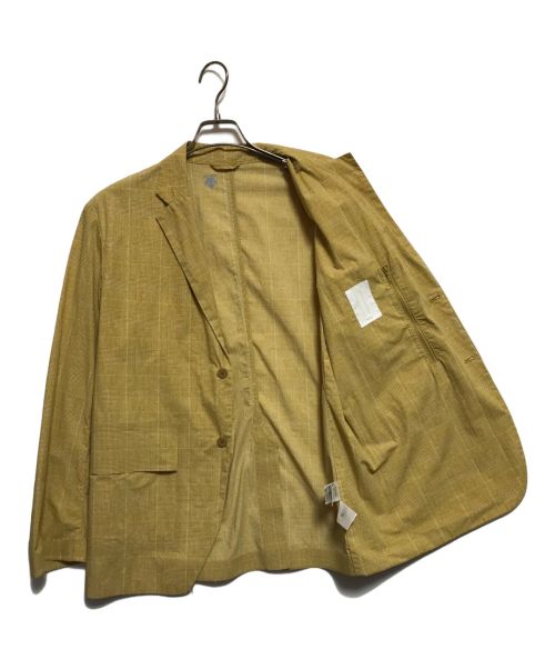 DESCENTE PAUSE（デサントポーズ）DESCENTE PAUSE (デサントポーズ) GLEN CHECK JACKET イエロー サイズ:Lの古着・服飾アイテム