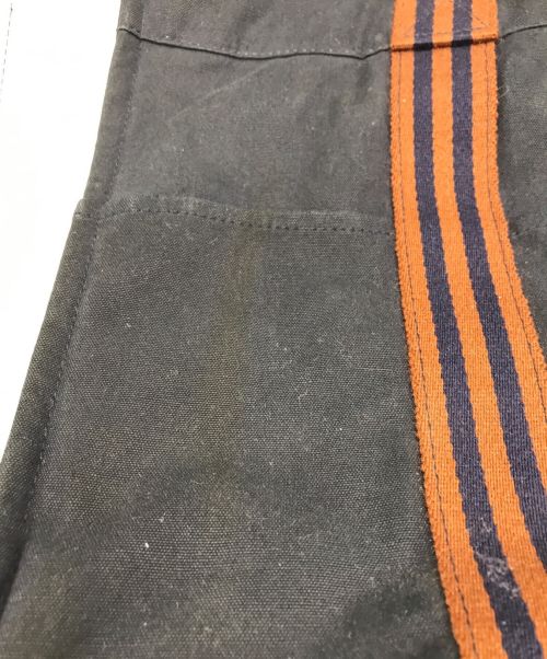 HERMES（エルメス）HERMES (エルメス) キャンバストートバッグ ネイビー×ブラウンの古着・服飾アイテム