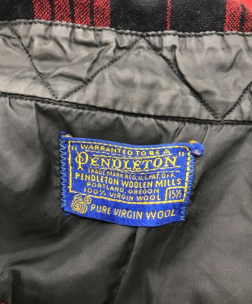 PENDLETON（ペンドルトン）PENDLETON (ペンドルトン) 60’Sチェックシャツ レッド サイズ:SIZE 15 1/2の古着・服飾アイテム