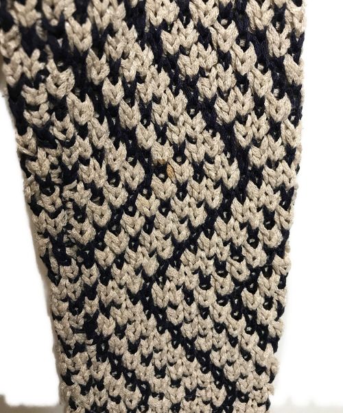 TORY BURCH（トリーバーチ）TORY BURCH (トリーバーチ) ニットジャケット ネイビー×アイボリー サイズ:XSの古着・服飾アイテム