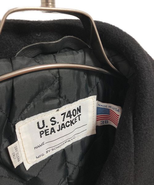 SHOOT（シュート）SHOOT (シュート) U.S. 740N PEA JACKET ブラック サイズ:38の古着・服飾アイテム