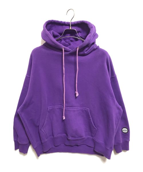 paragraph（パラグラフ）Paragraph (パラグラフ) バックプリントプルオーバーパーカー パープル×イエロー サイズ:下記参照の古着・服飾アイテム