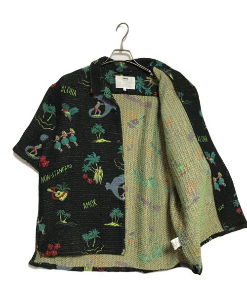 amok（アモク）amok (アモク) Aloha Jacquard Shirts ブラック サイズ:下記参照の古着・服飾アイテム