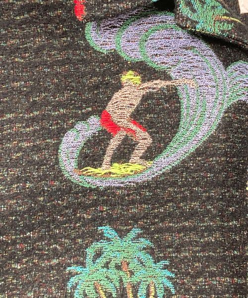 amok（アモク）amok (アモク) Aloha Jacquard Shirts ブラック サイズ:下記参照の古着・服飾アイテム