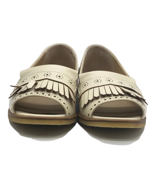 MARGARET HOWELL idea（マーガレット ハウエル アイディア）MARGARET HOWELL idea (マーガレット ハウエル アイディア) オープントゥータッセルパンプス アイボリー サイズ:24cmの古着・服飾アイテム