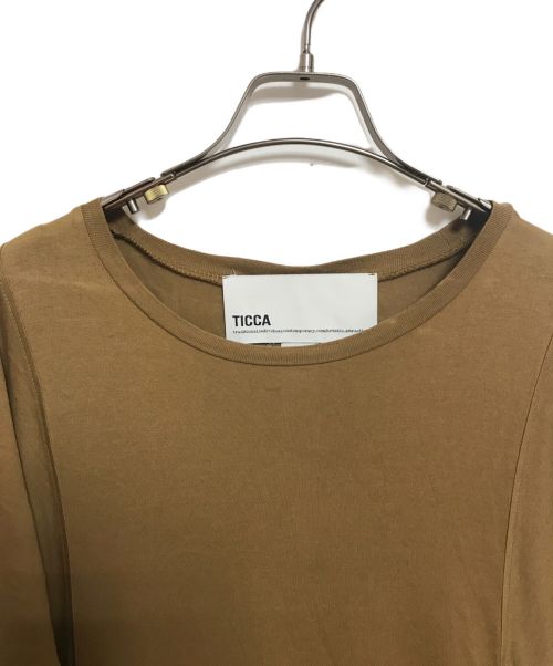 ticca（ティッカ）ticca (ティッカ) カットソーワンピース ベージュ サイズ:Freeの古着・服飾アイテム