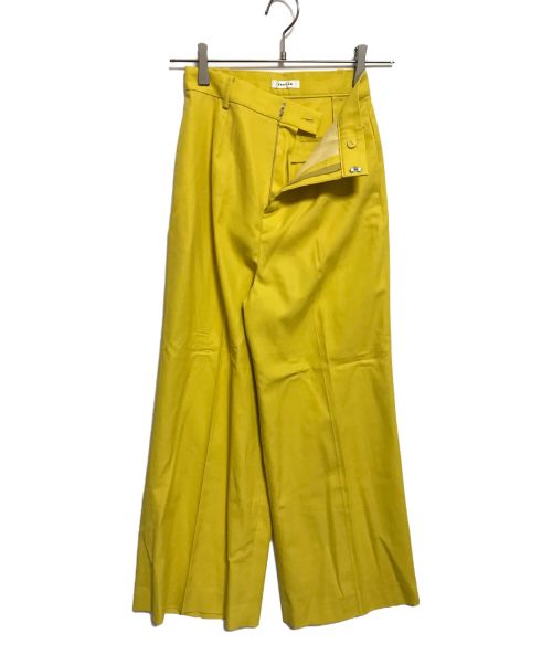 FRAY ID（フレイ アイディー）FRAY ID (フレイ アイディー) ツイルワイドパンツ イエロー サイズ:0（下記参照） 未使用品の古着・服飾アイテム