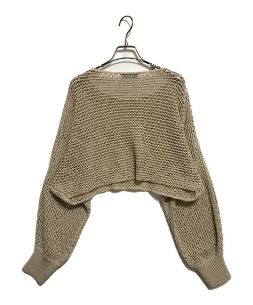 Noble（ノーブル）Noble (ノーブル) メッシュショート丈プルオーバー ベージュ サイズ:下記参照の古着・服飾アイテム