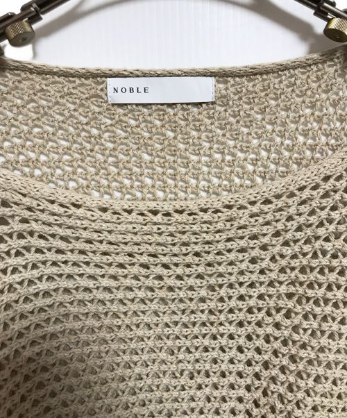 Noble（ノーブル）Noble (ノーブル) メッシュショート丈プルオーバー ベージュ サイズ:下記参照の古着・服飾アイテム