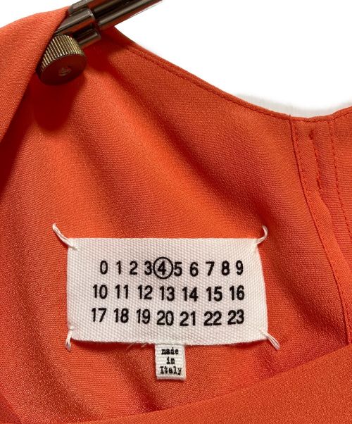 Maison Martin Margiela（メゾンマルタンマルジェラ）Maison Martin Margiela (メゾンマルタンマルジェラ) シルクブレンドノースリーブワンピース オレンジ サイズ:SIZE　40の古着・服飾アイテム