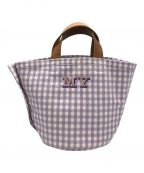 LUDLOWラドロー）の古着「ギンガムチェックトートバック」｜パープル