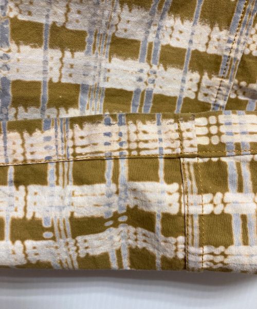 STORY mfg（ストーリーエムエフジー）STORY mfg (ストーリーエムエフジー) チェック ワイドパンツ ベージュ×イエロー サイズ:Mの古着・服飾アイテム