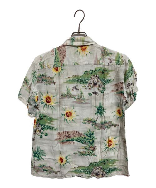 PENNEYS（ペニーズ）PENNEYS (ペニーズ) 50‘Sアロハシャツ アイボリー×グリーン サイズ:Mの古着・服飾アイテム