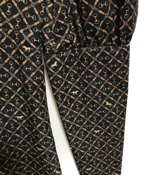 eimy istoire（エイミーイストワール）eimy istoire (エイミーイストワール) ES horse patternクラシカルワンピース ブラック サイズ:下記参照の古着・服飾アイテム