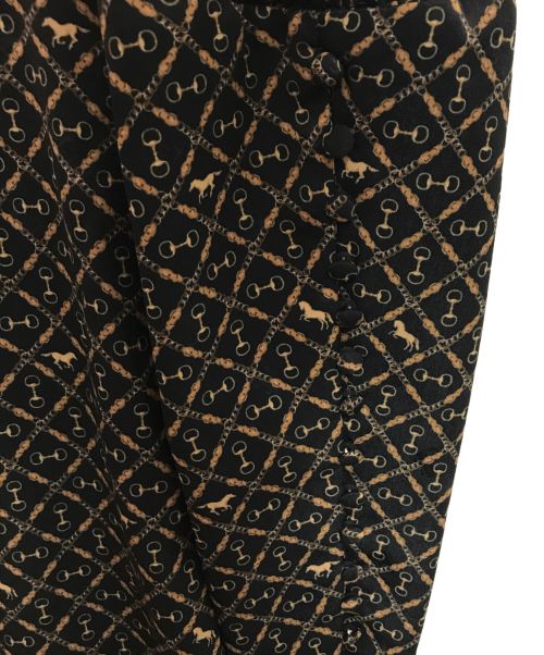 eimy istoire（エイミーイストワール）eimy istoire (エイミーイストワール) ES horse patternクラシカルワンピース ブラック サイズ:下記参照の古着・服飾アイテム