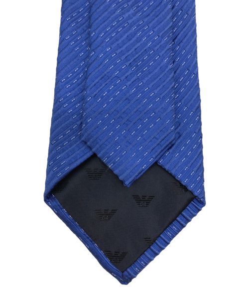 EMPORIO ARMANI（エンポリオ アルマーニ）EMPORIO ARMANI (エンポリオアルマーニ) 格子柄 シルクネクタイ ブルー サイズ:下記参照 未使用品の古着・服飾アイテム