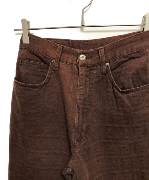 FENDI JEANS（フェンディ ジーンズ）FENDI jeans (フェンディ ジーンズ) ズッカ柄パンツ ブラウン サイズ:SIZE 28の古着・服飾アイテム