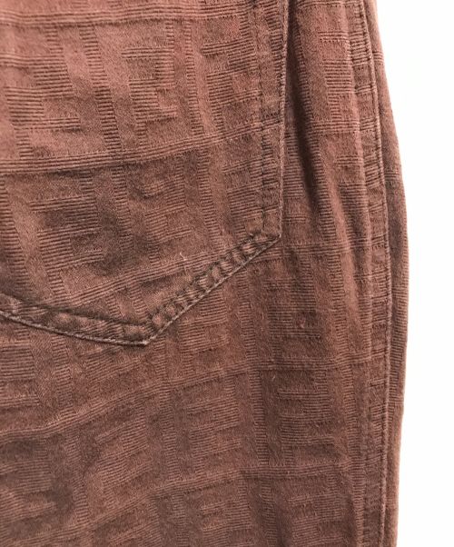 FENDI JEANS（フェンディ ジーンズ）FENDI jeans (フェンディ ジーンズ) ズッカ柄パンツ ブラウン サイズ:SIZE 28の古着・服飾アイテム