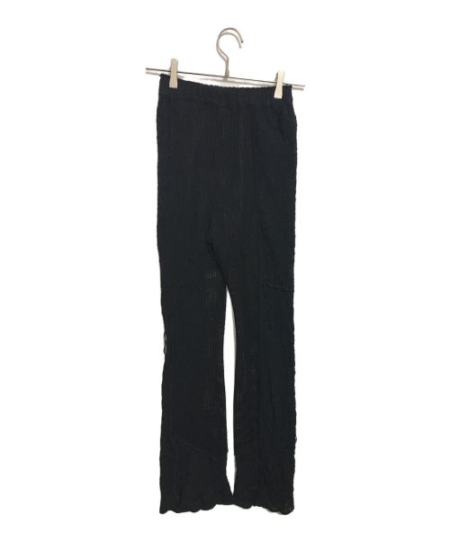 MAISON SPECIAL（メゾンスペシャル）MAISON SPECIAL (メゾンスペシャル) Mesh Combination Outseam Flare Pants ブラック サイズ:36の古着・服飾アイテム
