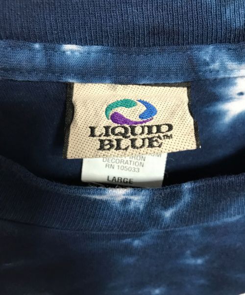 LIQUID BLUE（リキッドブルー）LIQUID BLUE (リキッドブルー) 00’SプリントTシャツ ブルー×レッド サイズ:Lの古着・服飾アイテム