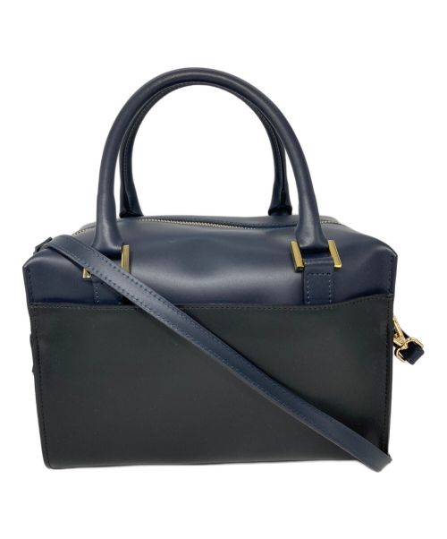 Gianni Notaro（ジャンニ ノターロ）GIANNI NOTARO (ジャンニ ノターロ) 2WAYショルダーバッグ ネイビー×ブラックの古着・服飾アイテム