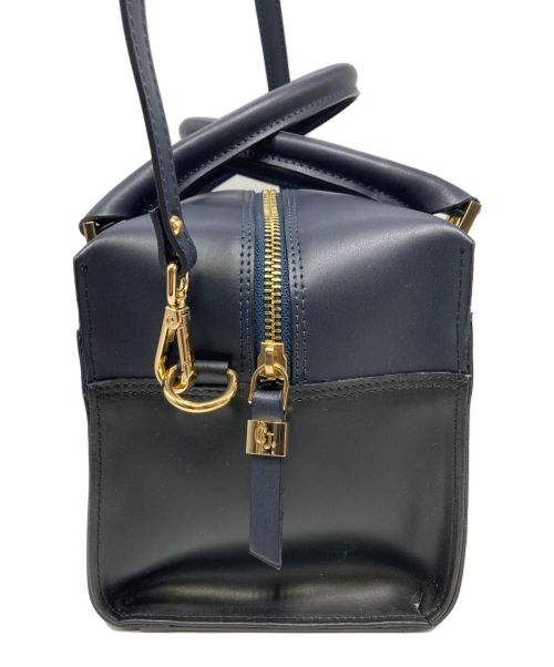 Gianni Notaro（ジャンニ ノターロ）GIANNI NOTARO (ジャンニ ノターロ) 2WAYショルダーバッグ ネイビー×ブラックの古着・服飾アイテム