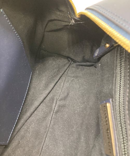 Gianni Notaro（ジャンニ ノターロ）GIANNI NOTARO (ジャンニ ノターロ) 2WAYショルダーバッグ ネイビー×ブラックの古着・服飾アイテム