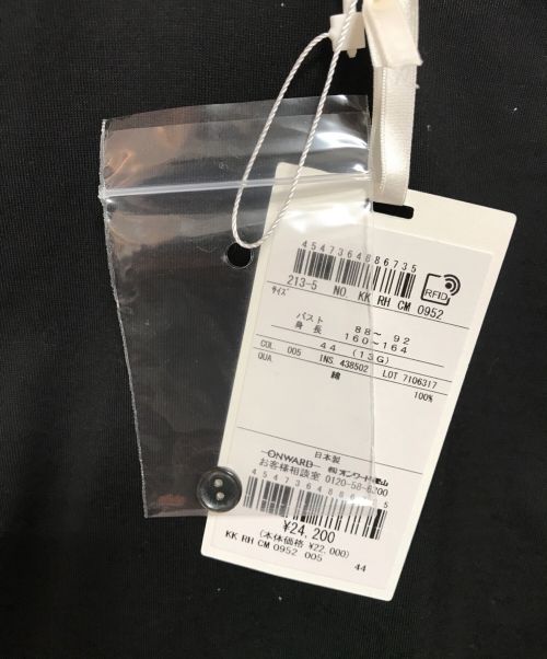 23区 R（ニジュウサンク）23区 R (ニジュウサンク) プレミアムコットンジャージー フリルスリーブカットソー ブラック サイズ:L 未使用品の古着・服飾アイテム