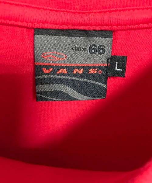 OLD VANS（オールドバンズ）OLD VANS (オールドバンズ) プリントTシャツ レッド サイズ:Lの古着・服飾アイテム